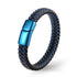 blaues lederarmband herren blue magnet uniqal sale